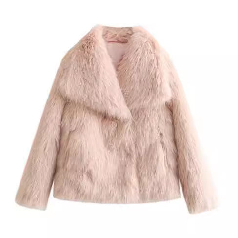 Faux Fur Lapel Jacket