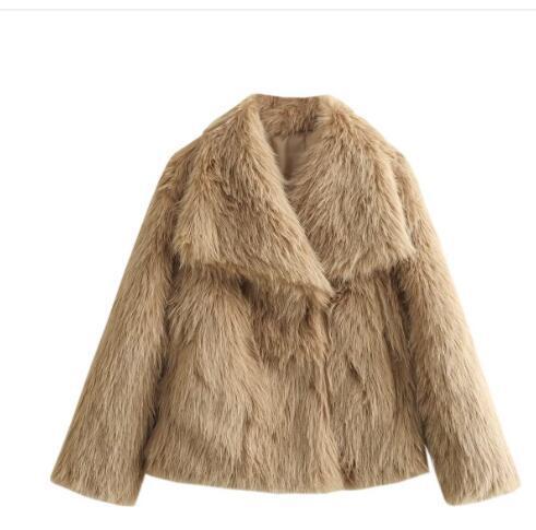 Faux Fur Lapel Jacket