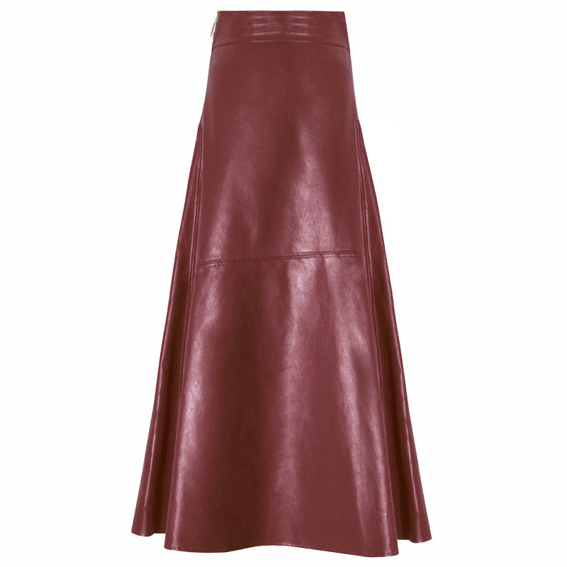 Fierra Faux Leather Fishtail Skirt