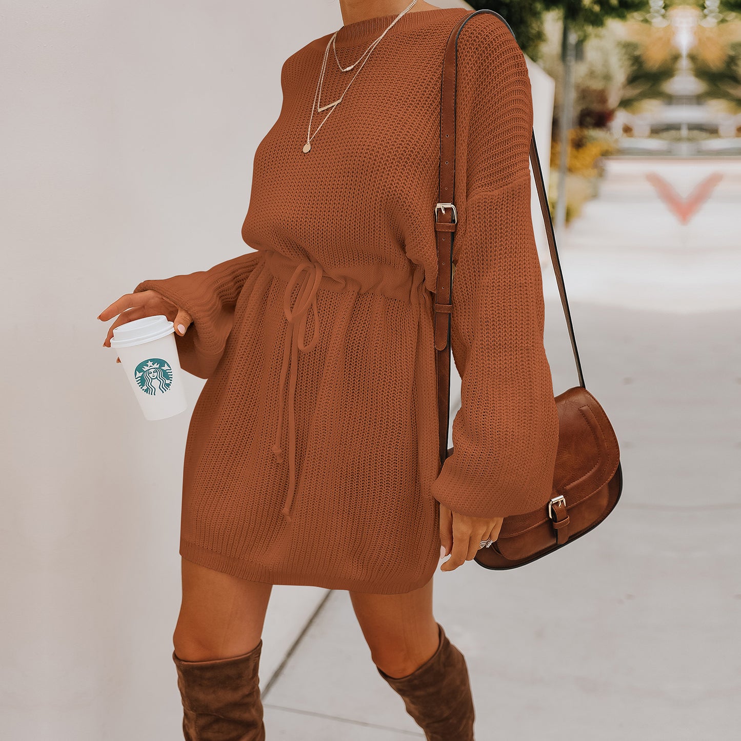 Formelle Ribbed Knit Midi Dress