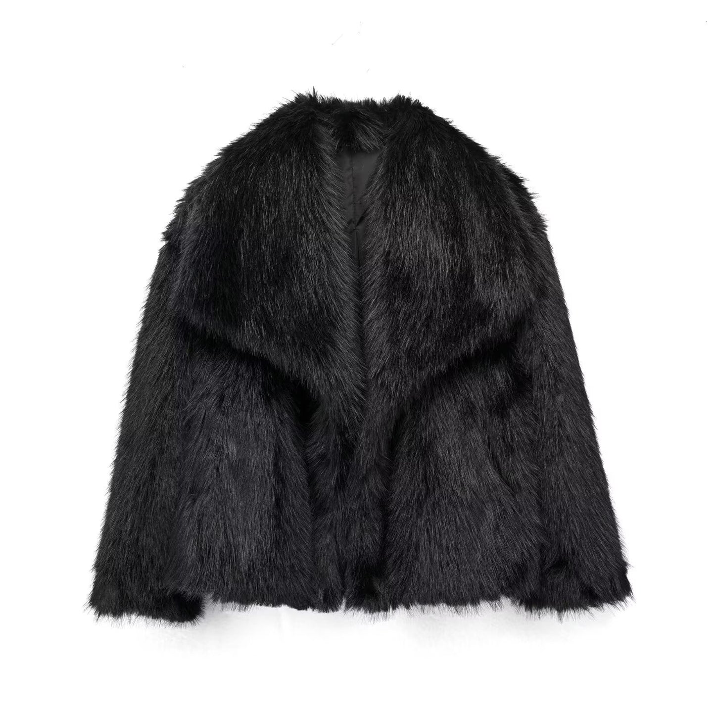 Faux Fur Lapel Jacket