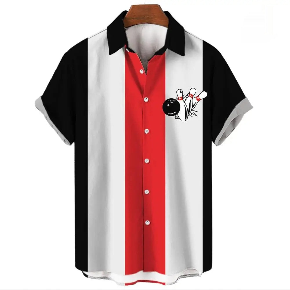 Men’s Vertical Stripe Graphic Shirt