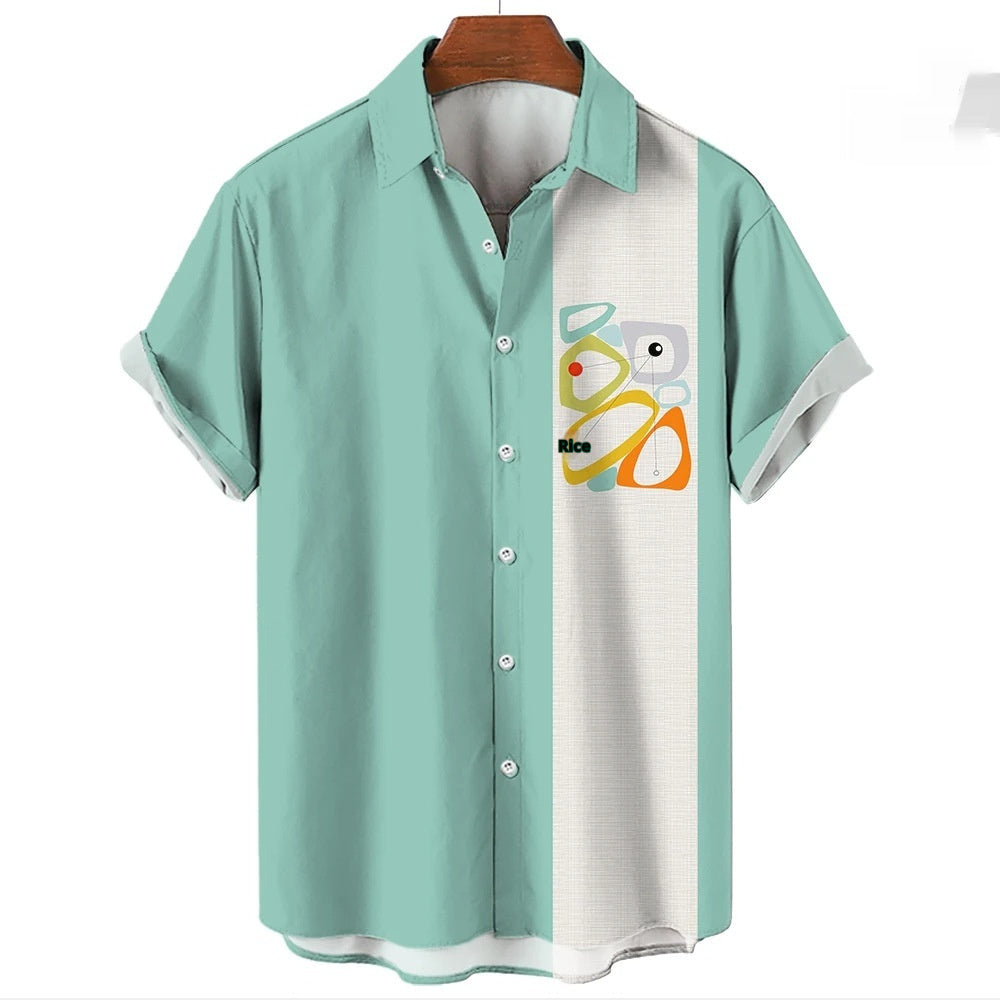 Men’s Vertical Stripe Graphic Shirt