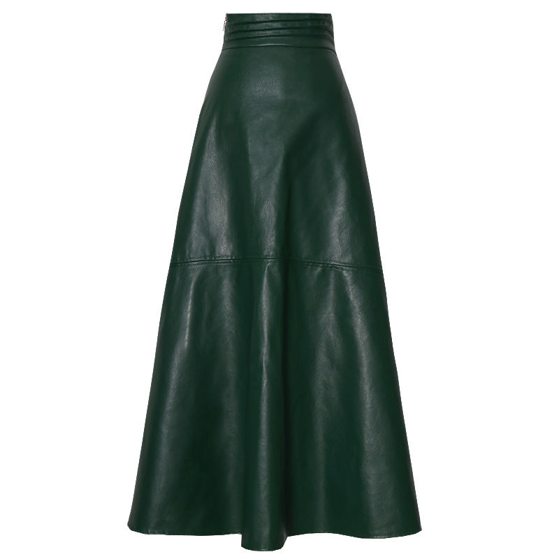 Fierra Faux Leather Fishtail Skirt