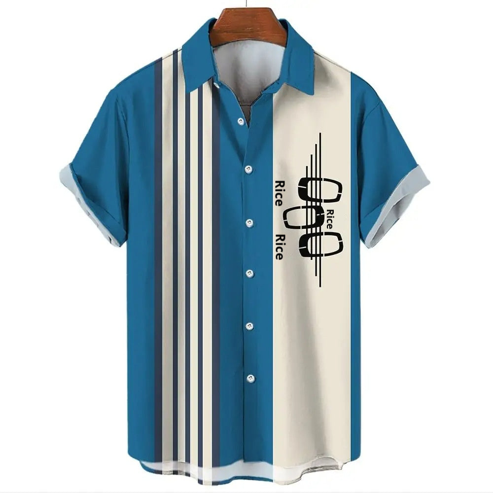 Men’s Vertical Stripe Graphic Shirt