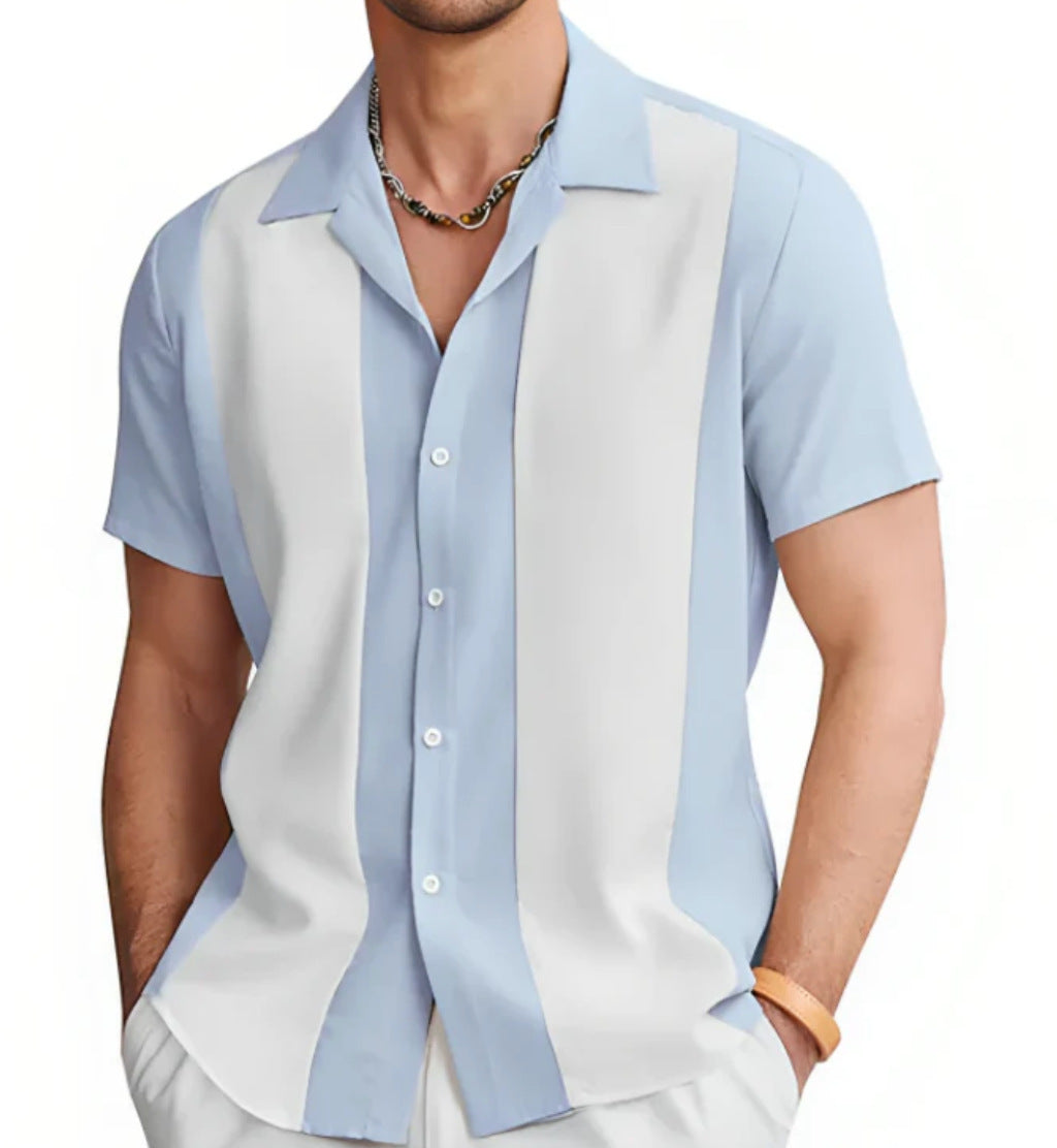 TropicEase Printed Lapel Shirt