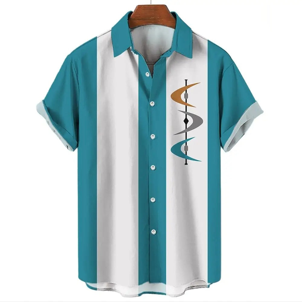 Men’s Vertical Stripe Graphic Shirt