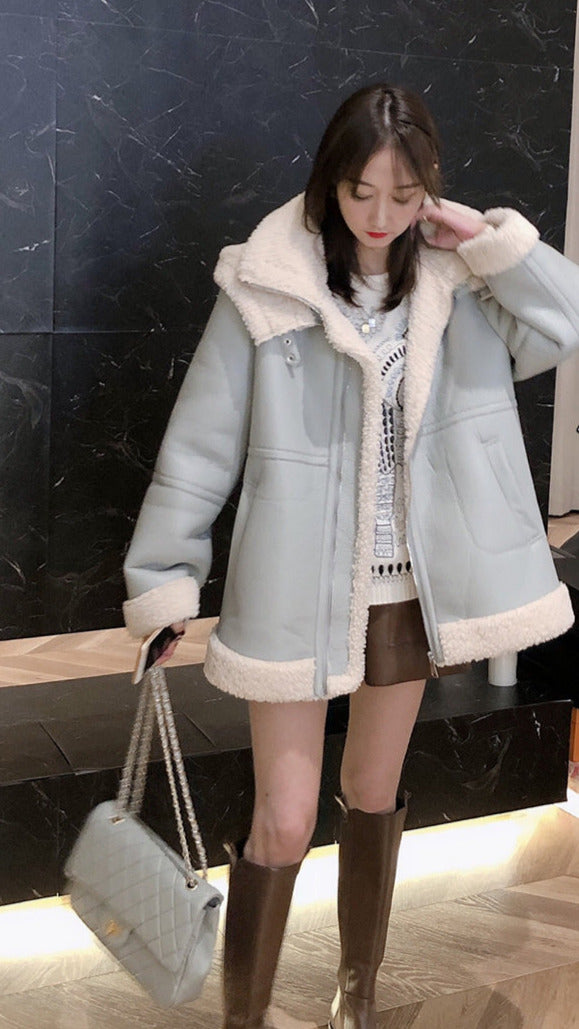 Civette Faux Shearling Zip Jacket