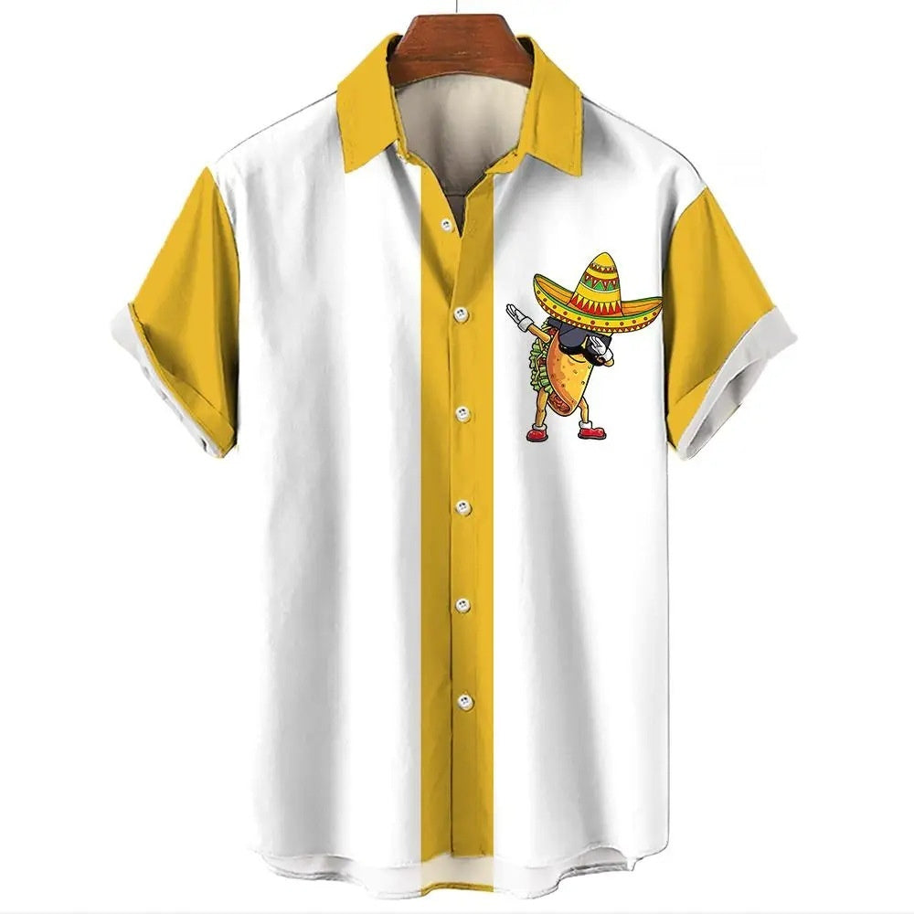 Men’s Vertical Stripe Graphic Shirt