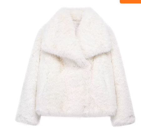 Faux Fur Lapel Jacket
