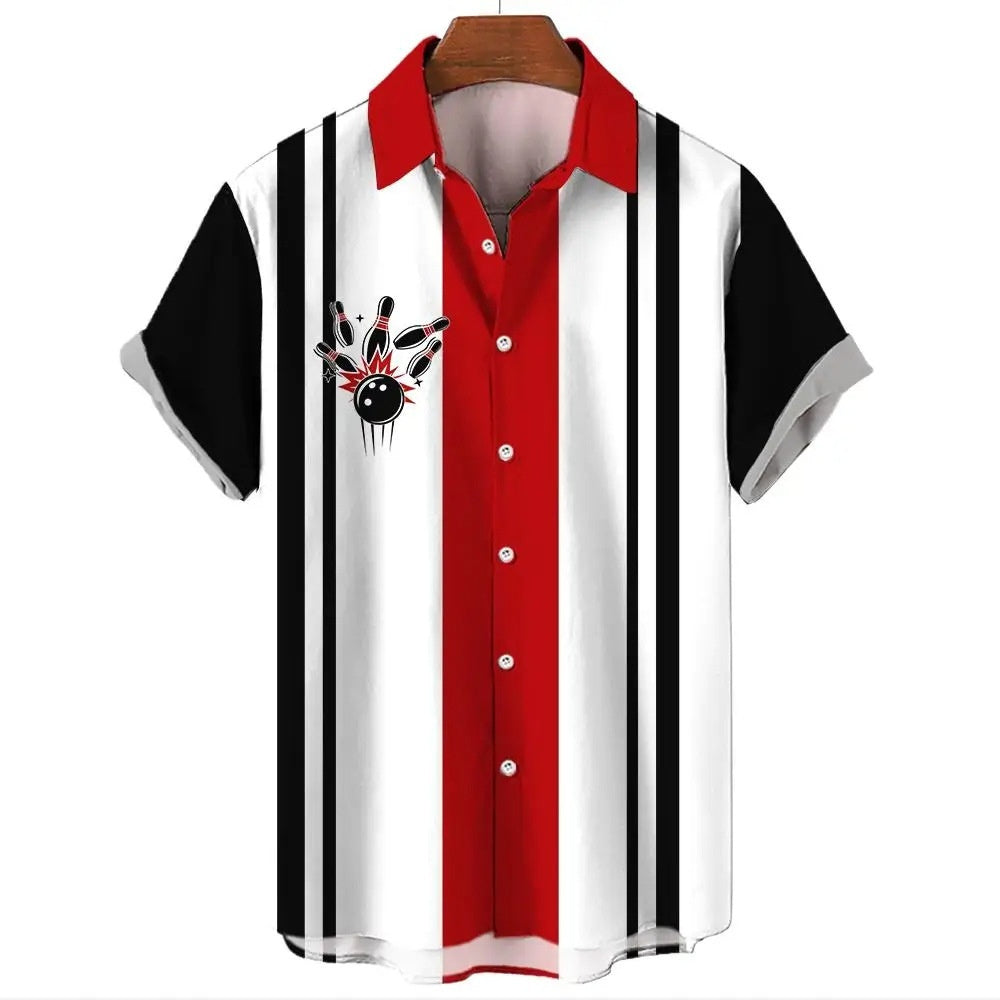 Men’s Vertical Stripe Graphic Shirt