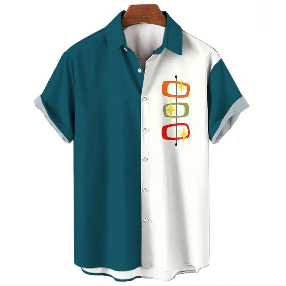 Men’s Vertical Stripe Graphic Shirt