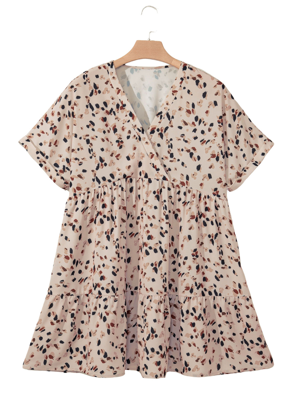 WildForm V-Neck Leopard Dress