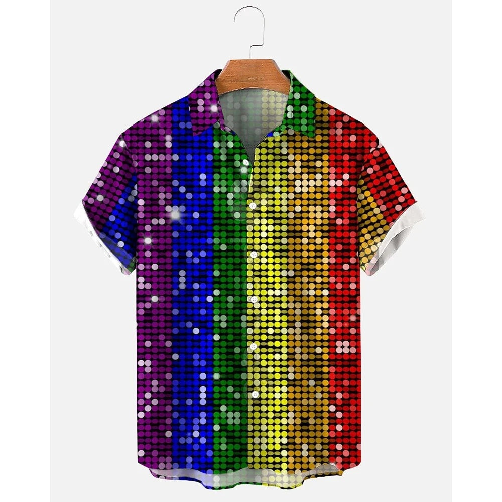 Men’s Vertical Stripe Graphic Shirt