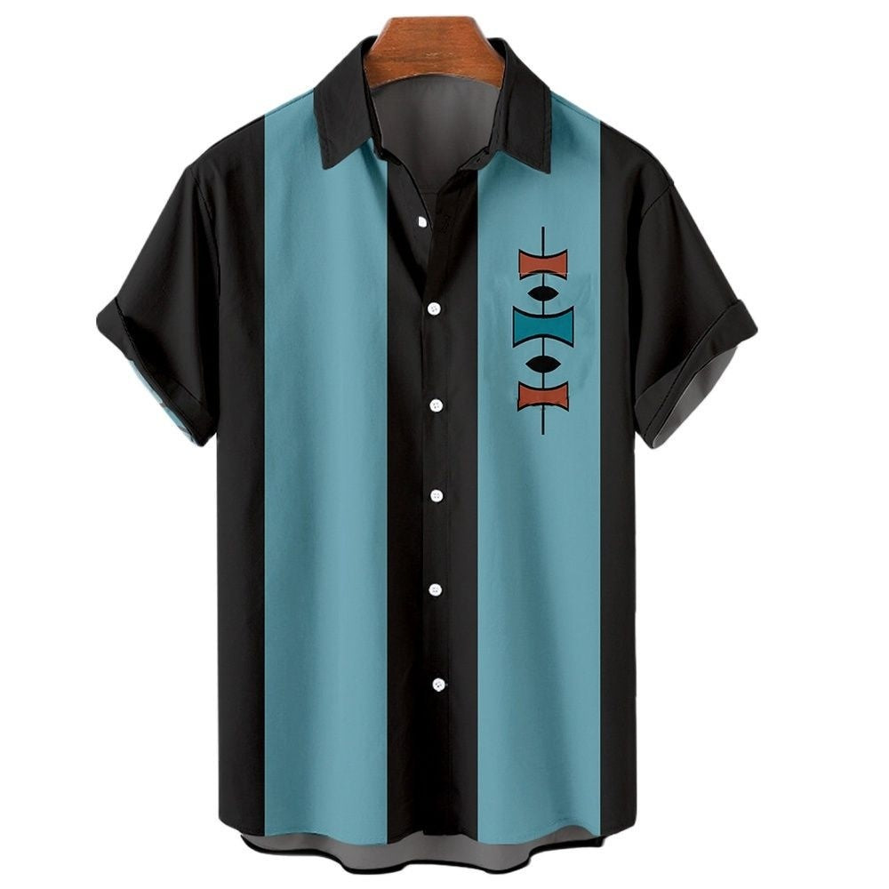 Men’s Vertical Stripe Graphic Shirt