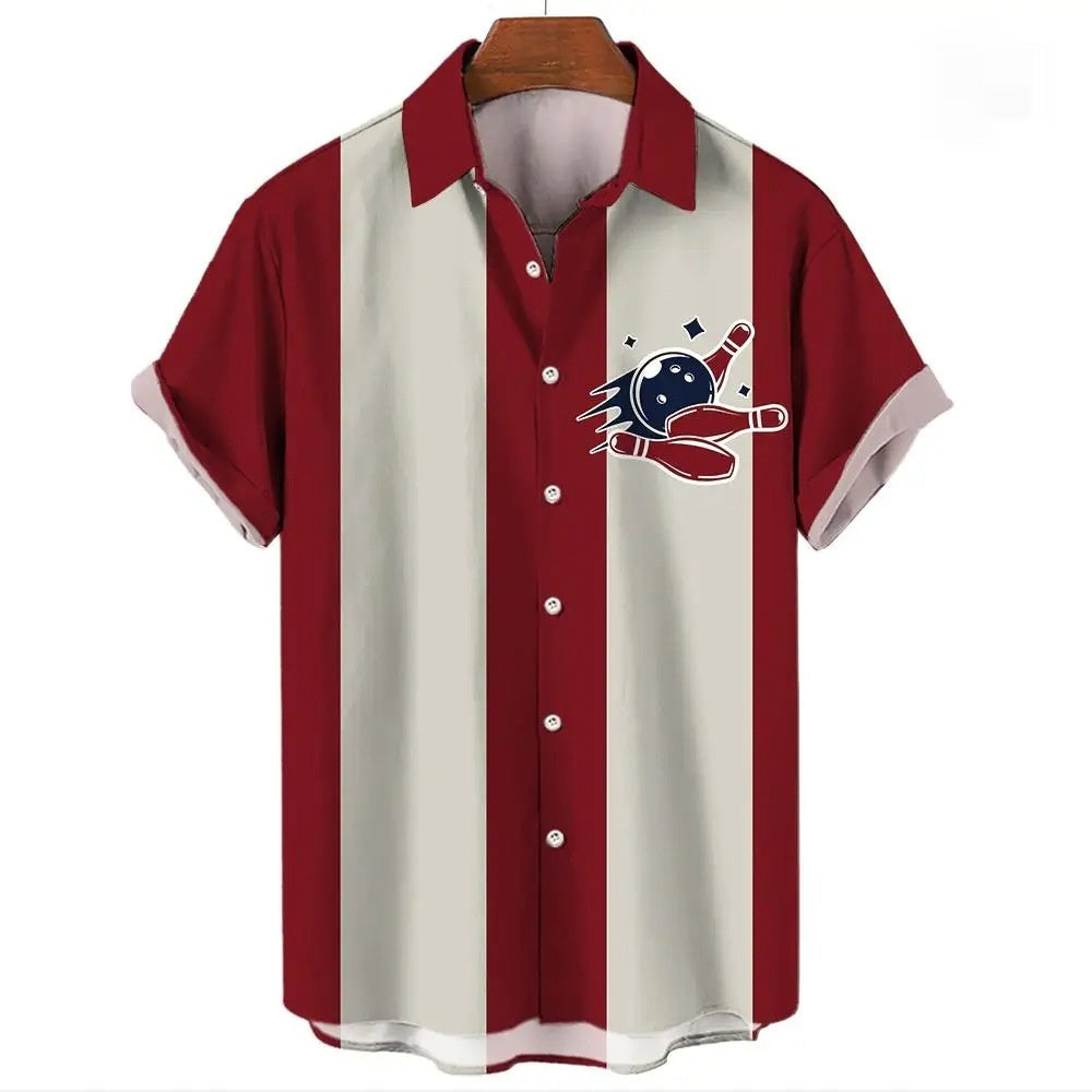 Men’s Vertical Stripe Graphic Shirt