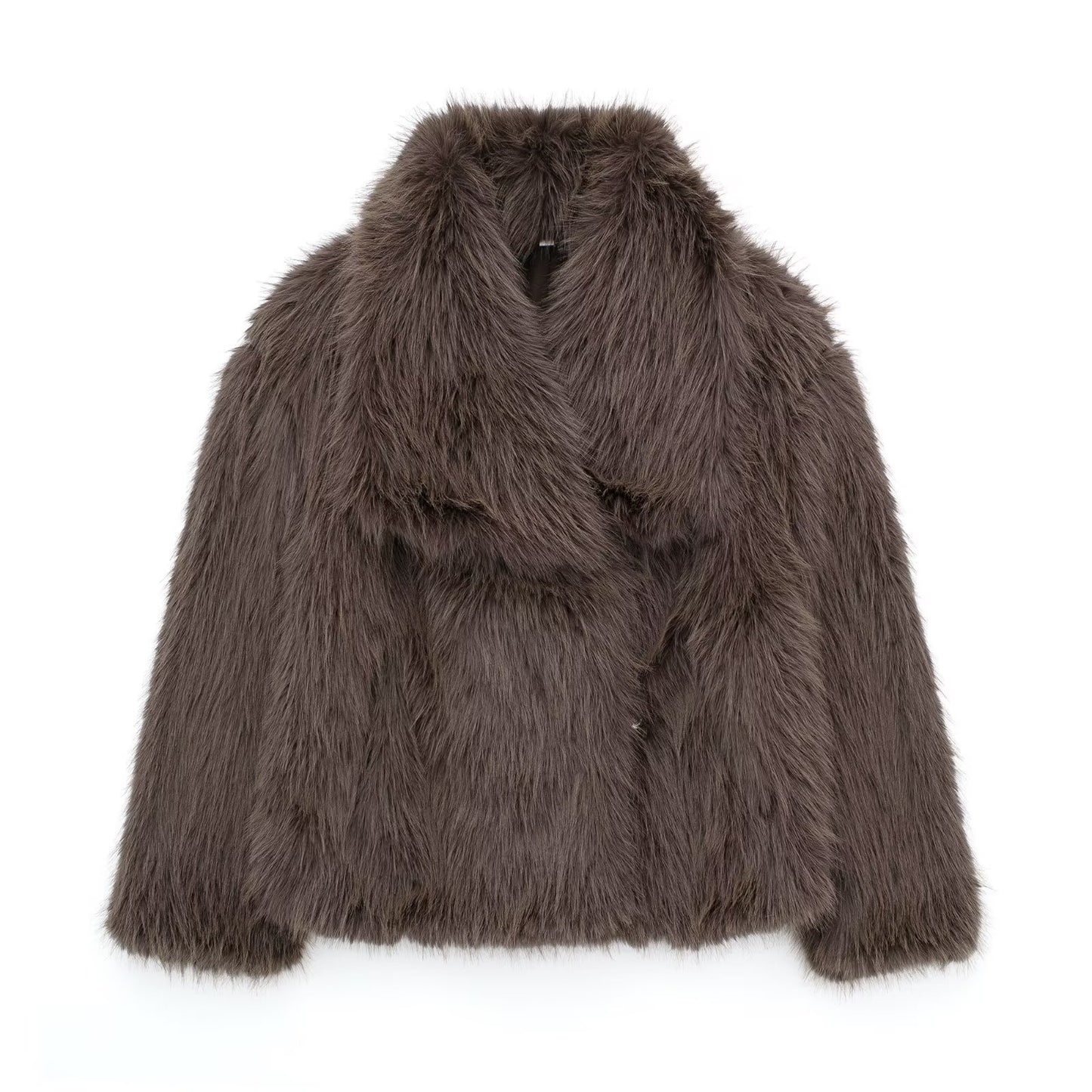 Faux Fur Lapel Jacket