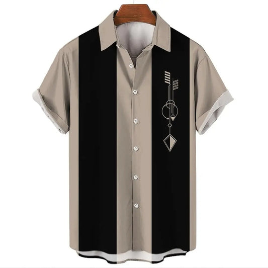 Men’s Vertical Stripe Graphic Shirt