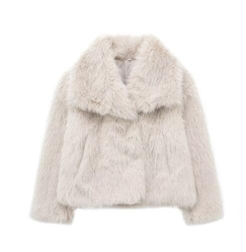 Faux Fur Lapel Jacket
