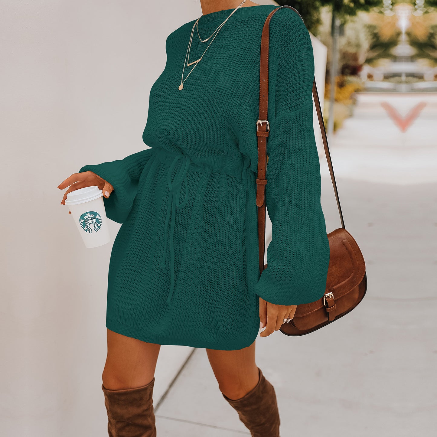 Formelle Ribbed Knit Midi Dress